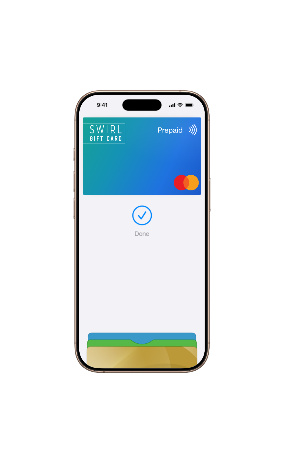 Hold your iPhone near the contactless reader